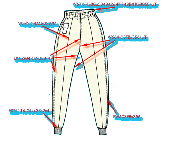 Trainingsanzug (Unterteil/Vorderteil)